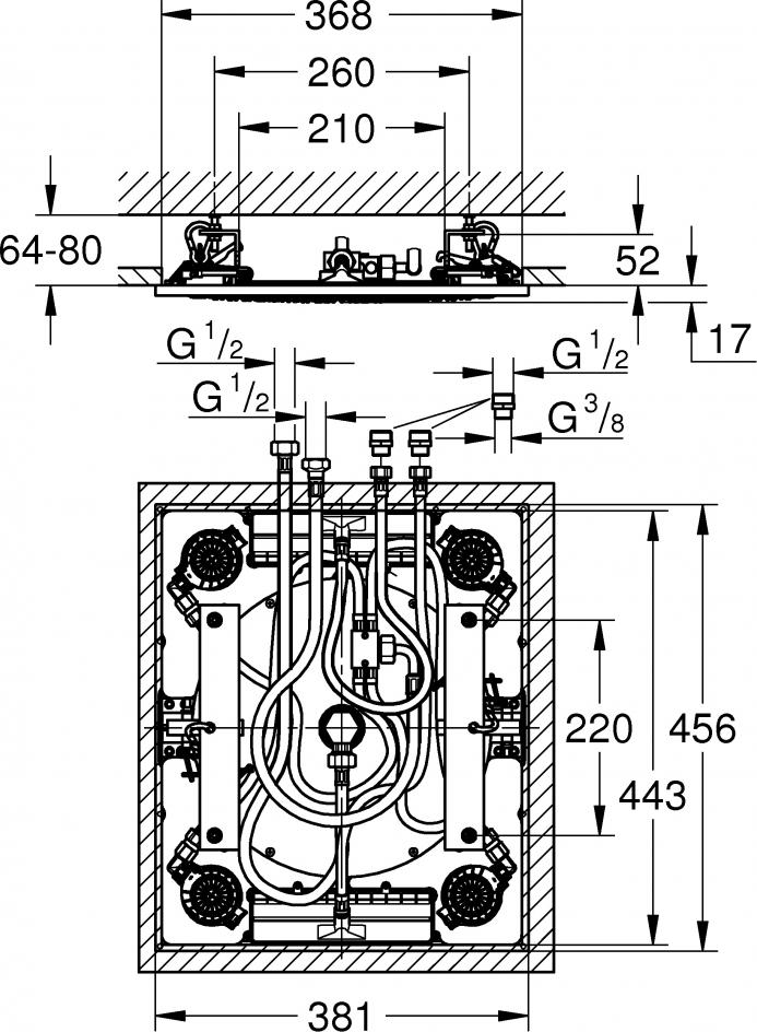 Верхний душ Grohe Rainshower F-Series 27939001