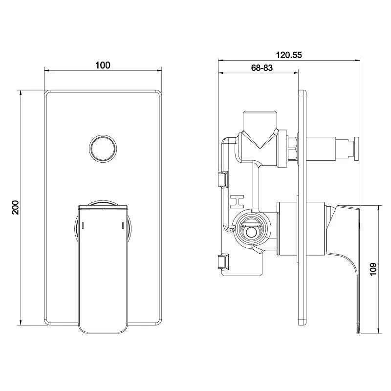 Смеситель для ванны с душем Koller Pool Neon Cube NC10150 хром