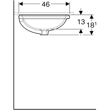 Раковина 61 см Geberit VariForm 500.758.01.2, белый