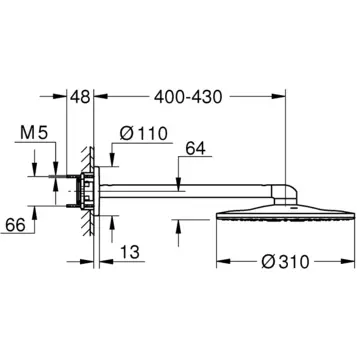 Душ верхний Grohe Rainshower 26475AL0 серый