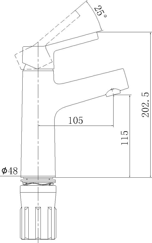 Смеситель для раковины STWORKI Ольборг 32336-495/1BG-IG11