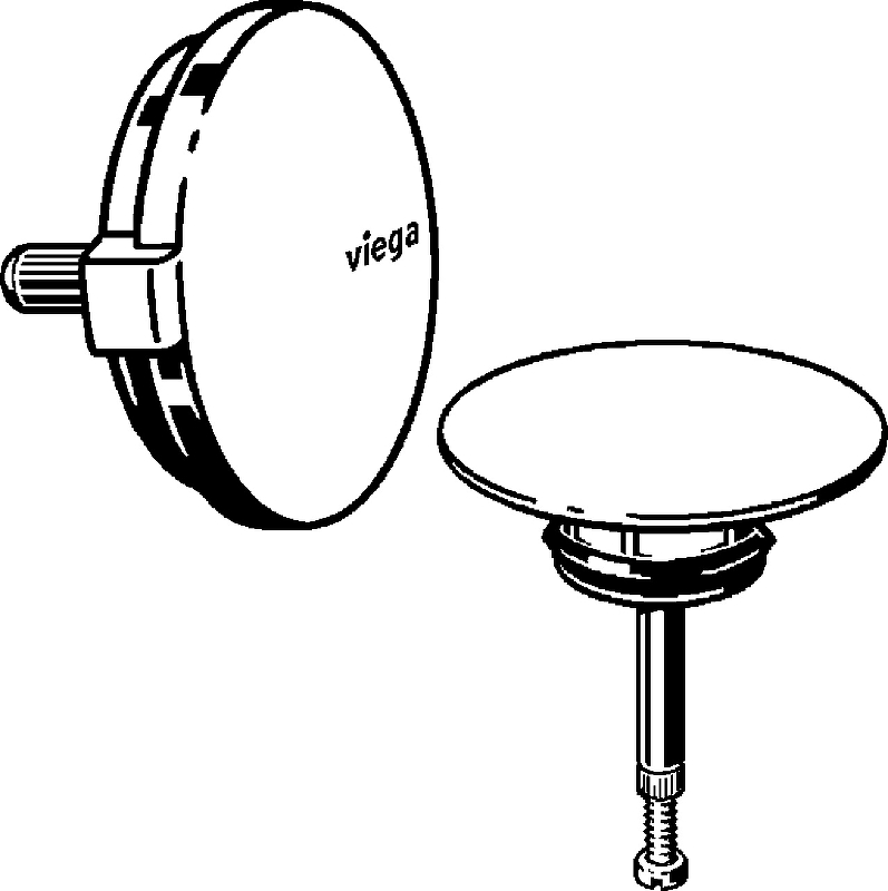 Комплект накладок для слив-перелива Viega Multiplex 735883, белый