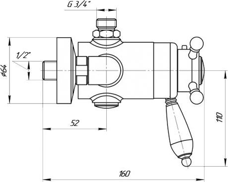 Настенный смеситель Migliore King ML.KNG-20302.BR