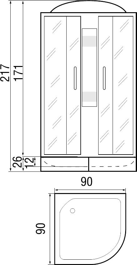 Душевая кабина River Amur 90/26 МТ