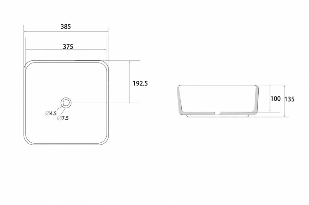 Раковина накладная Abber Rechteck AC2211MBE бежевый