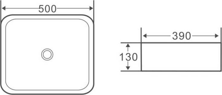 Раковина накладная 50 см Belbagno BB1304