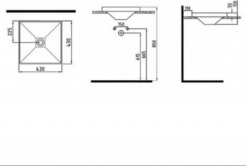 Раковина Bien Infinitum INLU04301FD0W3000 43 см