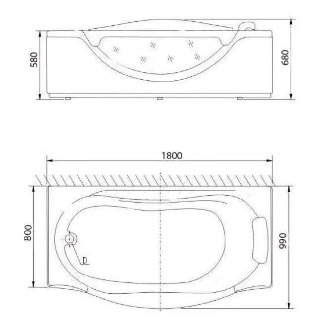 Акриловая ванна Appollo TS TS-0952L белый