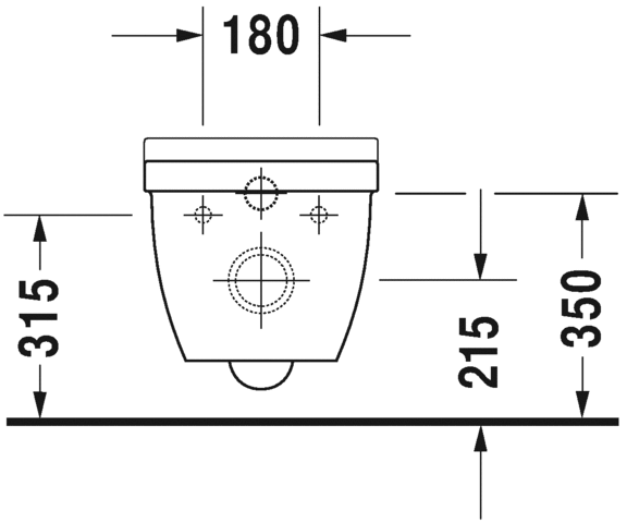 Подвесной унитаз Duravit Starck-3 Rimless 2527090000 безободковый