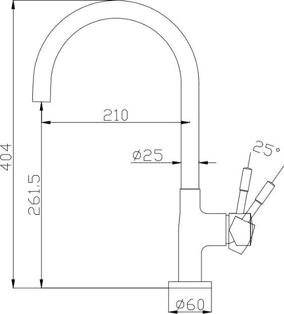 Смеситель Aquanet Steel 225488 для кухонной мойки