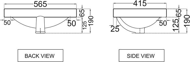 Раковина 57 см Jaquar Florentine FLS-WHT-5601