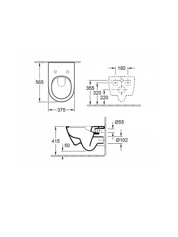 Подвесной унитаз Villeroy&Boch Verity Design CeramicPlus 5643 HR R1