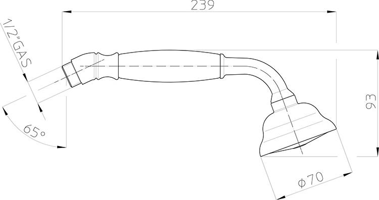 Душевая лейка Bossini Charleston B00580 ORO