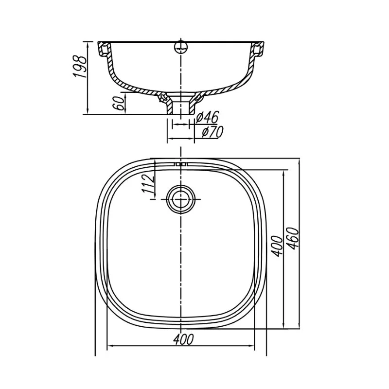 Раковина Arrow AP41011B белый