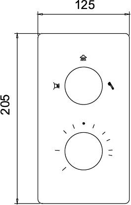 Термостат RGW Shower Panels SP-42-01 с внутренней частью для душа