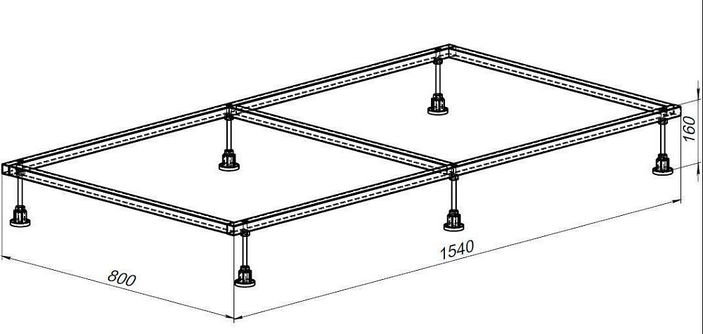 Каркас для поддона Allen Brau 160x90 8.00008