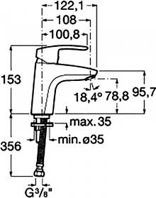 Смеситель для раковины Roca Monodin-N 5A3298C00