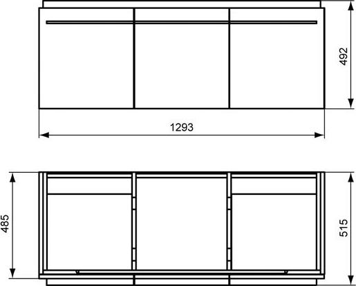 Тумба для комплекта 130 см Ideal Standard Daylight K2216SV выбеленный дуб