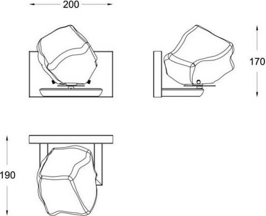 Бра Zumaline Rock W0488-01A-B5AC