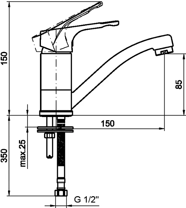 Смеситель для раковины Mofem Junior 150-0059-30/50 хром