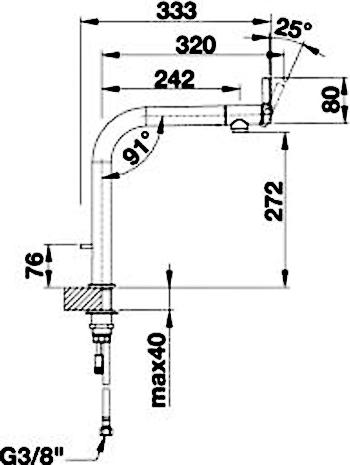 Смеситель Blanco Vonda Control 518436 для кухонной мойки