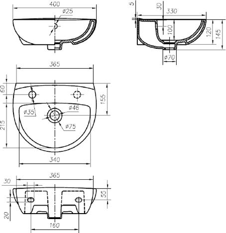 Раковина 40 см KOLO FREJA L72340000