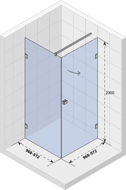 Душевой уголок Riho Scandic Mistral M201 GX0205202, 100x100 см R