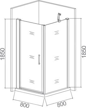 Душевой уголок Good Door Pandora CR-80-T-CH 80x80