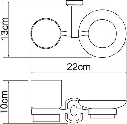 Держатель стакана и мыльницы Wasserkraft Oder 3026