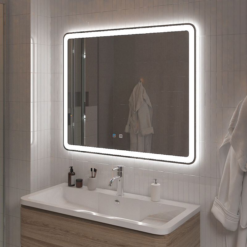 Зеркало BelBagno Marino SPC-MAR-1000-800-LED-TCH-SND 100 см, с подсветкой и сенсорным выключателем