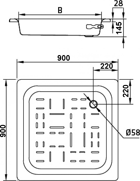 Поддон для душа BLB CF90 90 см