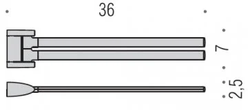 Полотенцедержатель Colombo Link В2413.000 хром
