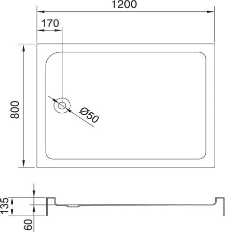 Поддон для душа Vegas Glass HG-018 120*80