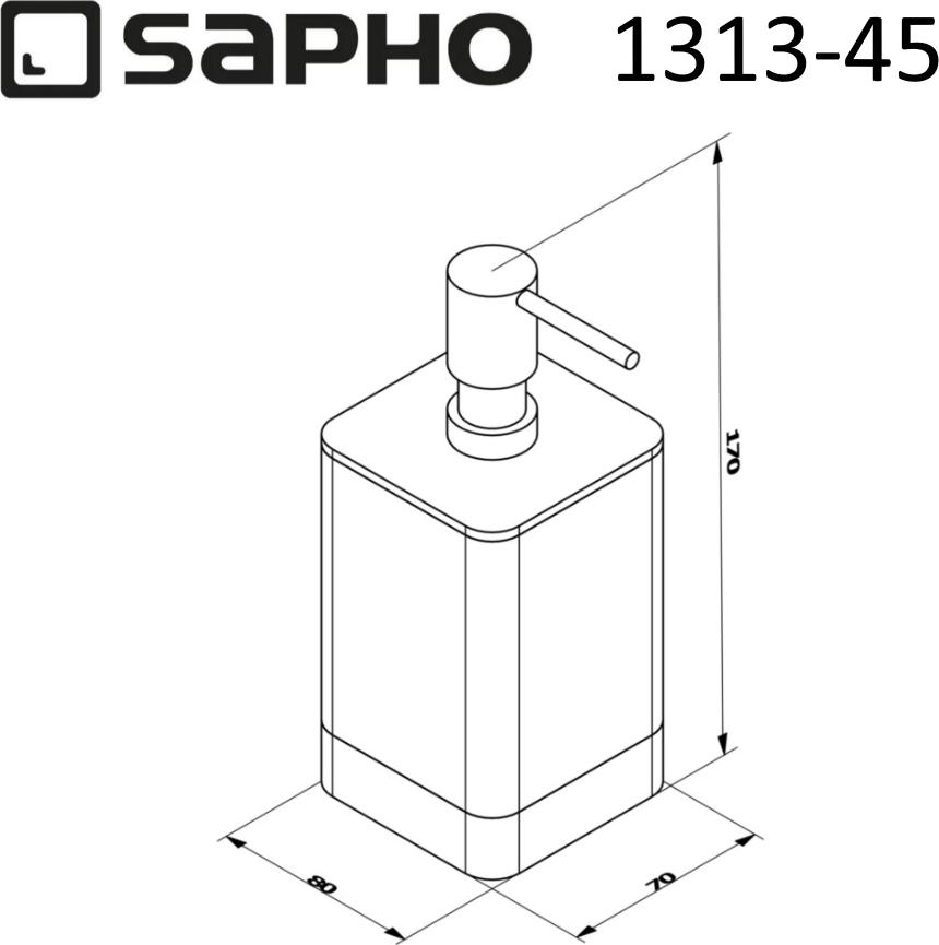 Дозатор жидкого мыла Sapho Everest 1313-45, хром