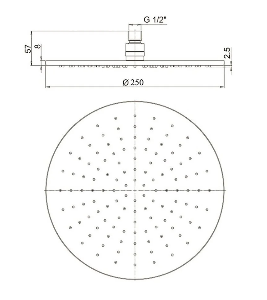 Душ верхний Paini 50PW759TT25 хром