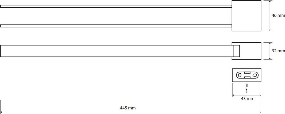 Держатель для полотенец Bemeta Via 135004102 хром