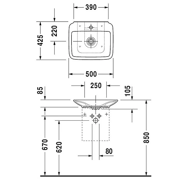 Раковина накладная Duravit PuraVida 721500000 белый