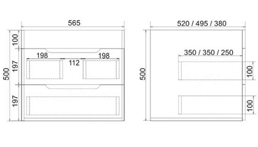 Тумба под раковину Mirsant Soho Quadro MRM0058 белый