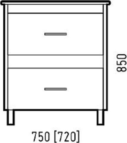 Тумба под раковину Corozo Верона 75 SD-00000348 Лайн Белая