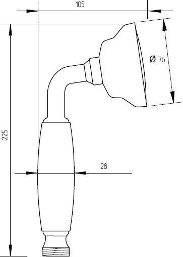 Душевая лейка Migliore Ricambi ML.RIC-33.106.BR, бронза