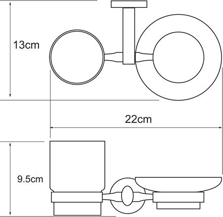 Держатель стакана и мыльницы Wasserkraft Rhein 6226