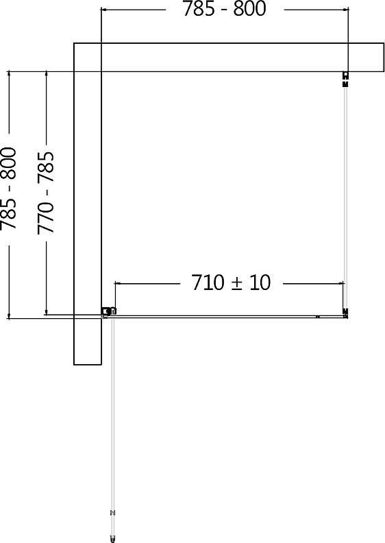 Душевой уголок AQUAme 80x80 AQM5215-LH-8 левый, профиль черный, стекло прозрачное