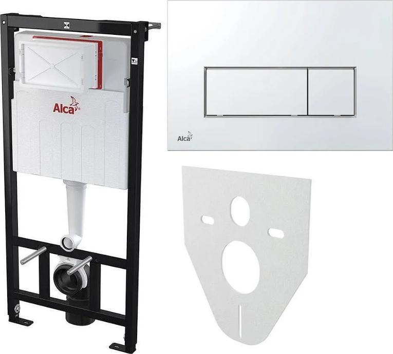 Система инсталляции для унитазов AlcaPlast AM101/1120-4:1 RU M571-0001 с кнопкой смыва хром