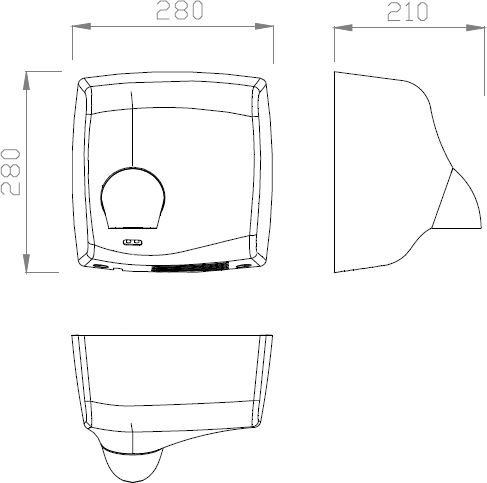 Сушилка для рук Nofer Windflow 01151.B