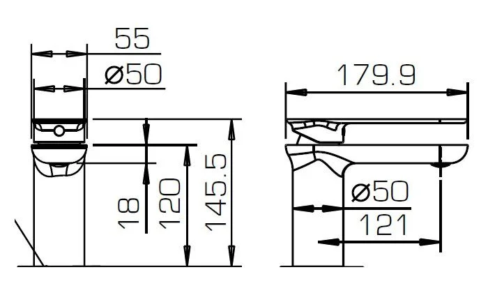 Смеситель для раковины Bravat Gina F165104C-END хром