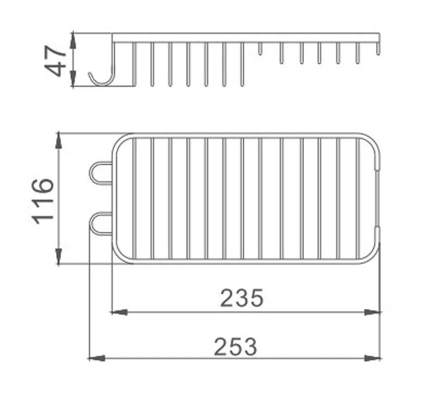 Полка Haiba HB338 хром