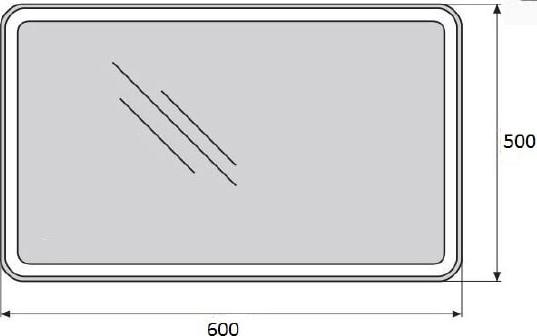 Зеркало BelBagno SPC-MAR-500-600-LED-BTN