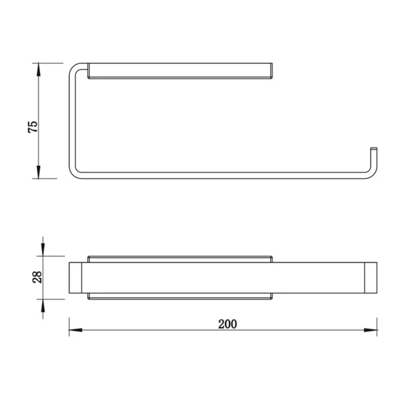 Полотенцедержатель Whitecross Cubo CU2456GLB золото