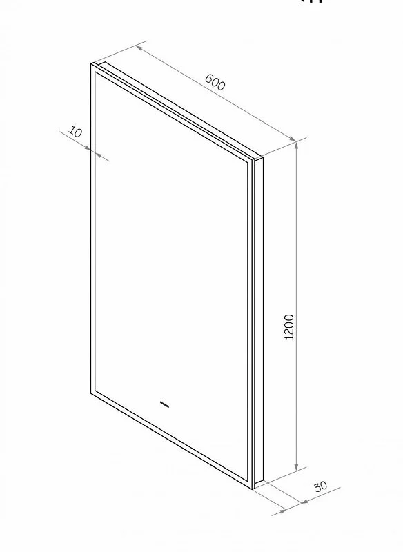 Зеркало Art&Max Sorrento AM-Sor-600-1200-DS-F черный