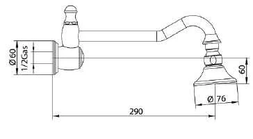 Душ верхний Bandini Antico 647720JJ06 коричневый